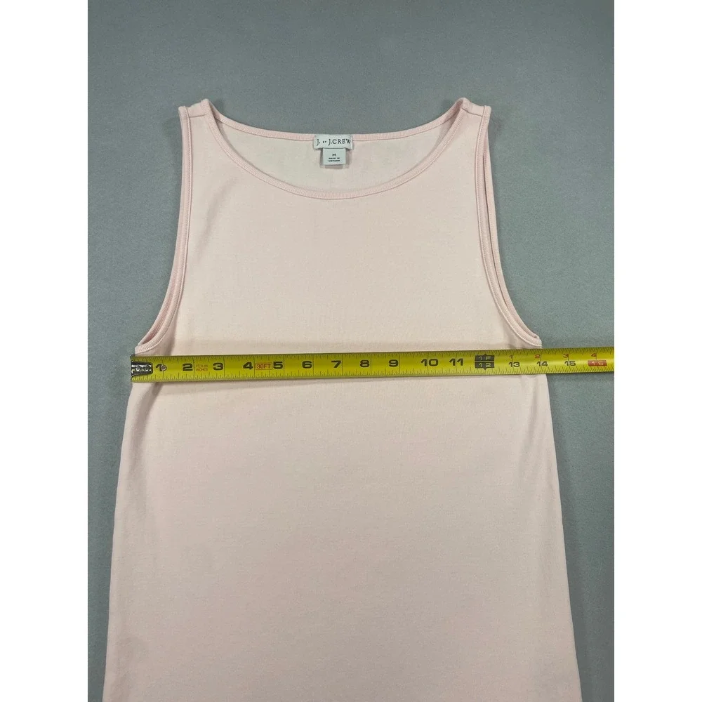 J. Crew Womens Tank Top Light Pink Cotton Scoop Neck Size M